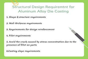 Requisitos de projeto estrutural para fundições de liga de alumínio