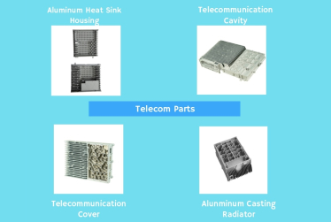 A aplicação de peças de telecomunicações de alumínio